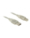 Delock Kabel USB 2.0 AM > USB BM + ferryt, 3m, przezroczysty - nr 11