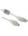 Delock Kabel USB 2.0 AM > USB BM + ferryt, 3m, przezroczysty - nr 2