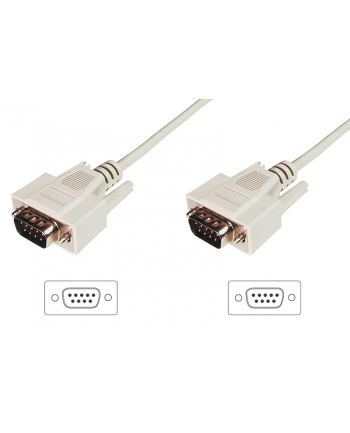 ASSMANN Kabel połączeniowy RS232 1:1 Typ DSUB9/DSUB9 M/M beżowy 2m