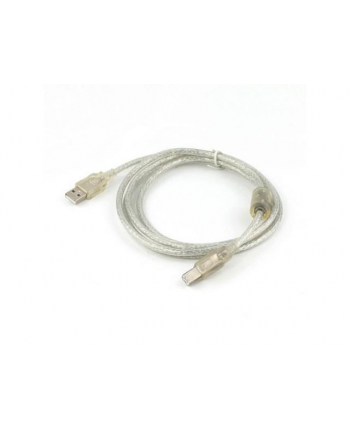Gembird kabel USB 2.0 AM->BM, premium, ferryt, 4.5m , przezroczysty