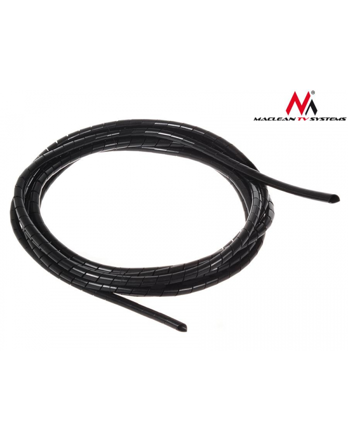 Maclean MCTV-684 Osłona maskująca na kable (5*6mm) 3m czarna spirala główny