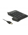 Delock Klawiatura USB, 19 klawiszy + klawisz Tab, czarna - nr 4