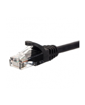 Netrack patchcord RJ45, osłonka zalewana, kat. 6 UTP, 0.25m czarny