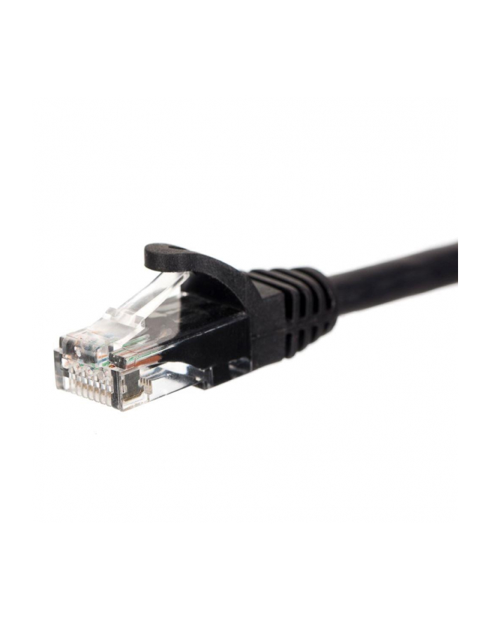 Netrack patchcord RJ45, osłonka zalewana, kat. 6 UTP, 0.25m czarny główny