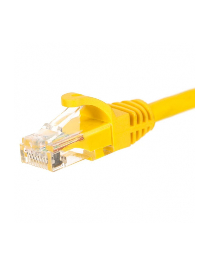 Netrack patchcord RJ45, osłonka zalewana, kat. 6 UTP, 0.25m żółty główny