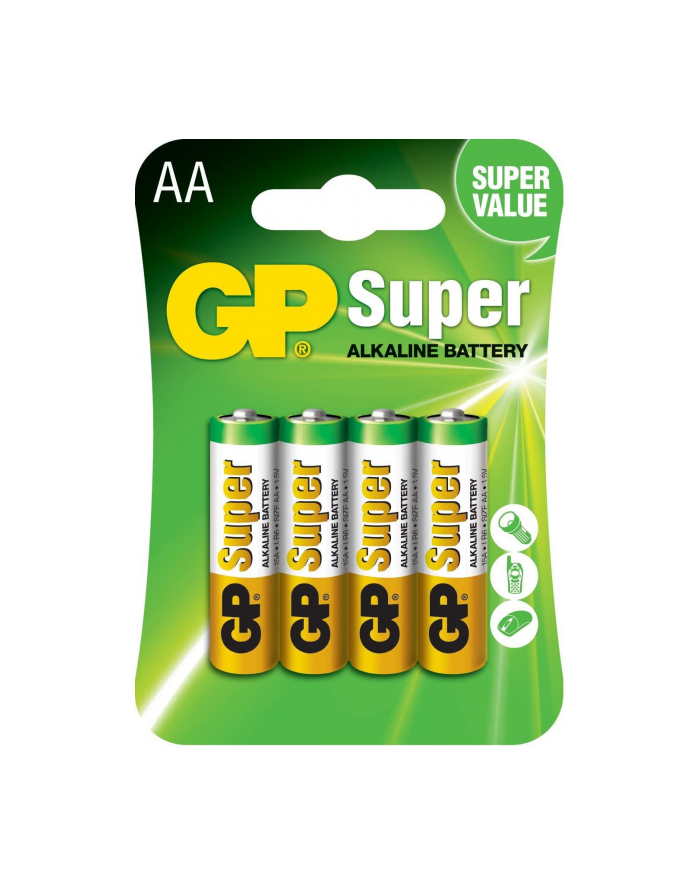 Bateria alkaliczna GP Batteries 15A-U4 AA | LR6 | 1.5V | blister 4 szt. główny