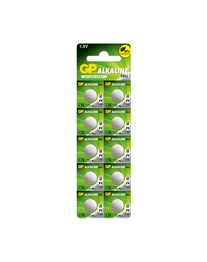 Bateria zegarkowa alkaliczna GP Batteries A76F-U10 AG13 |LR44|1.5V|blister 10 sz główny