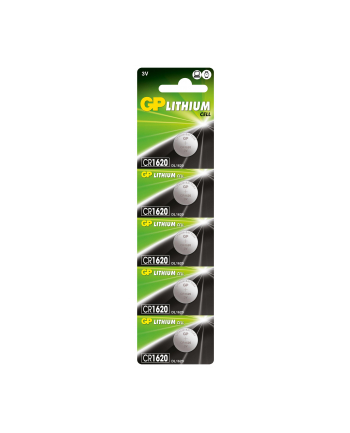 Bateria guzikowa litowa GP Batteries CR1620-U5 3.0V | blister 5 szt.