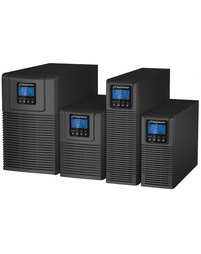 Power Walker UPS On-Line 1000VA, 4x IEC, USB/RS-232, Tower, EPO, LCD główny