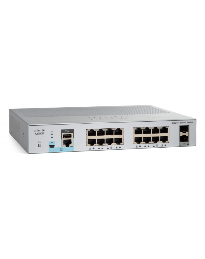 Cisco Systems Cisco Catalyst 2960L 16 port GigE, 2 x 1G SFP, LAN Lite główny
