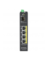 Zyxel RGS100-5P Industrial Switch 4x GbE+1x SFP, PoE DIN rail/Wall mount, IP30 - nr 40