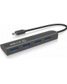 Icy Box 4x Port USB Type-C™ Hub, LED for Power, Premium aluminium case - nr 14