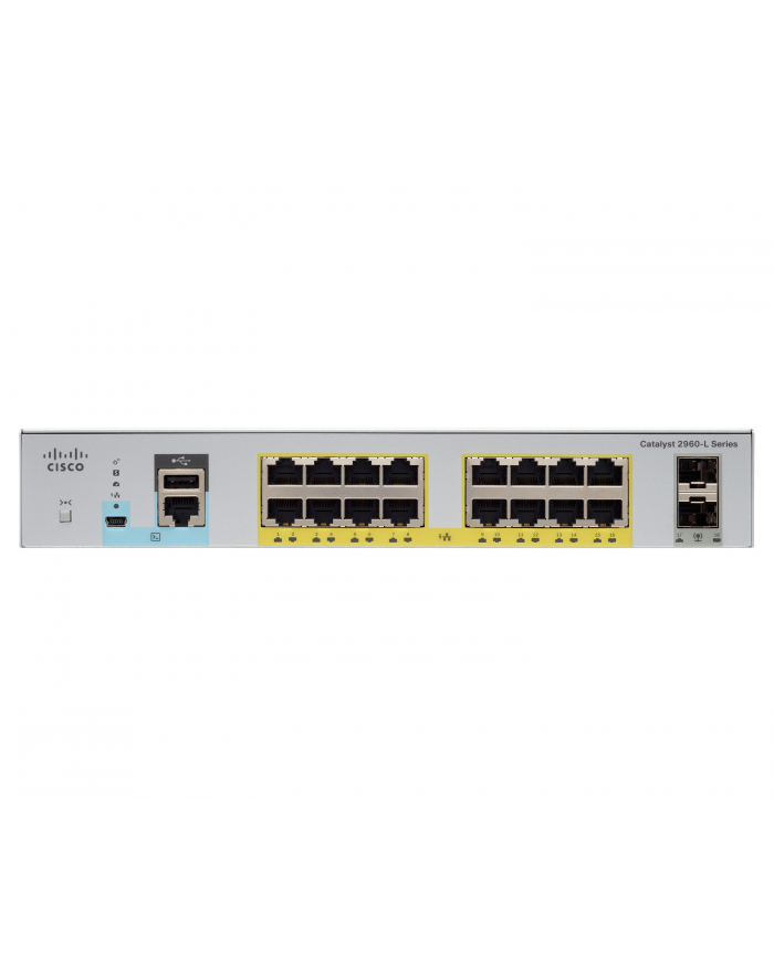 Cisco Catalyst 2960L 16 port GigE with PoE, 2 x 1G SFP, LAN Lite główny