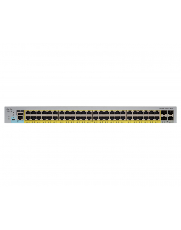 Cisco Catalyst 2960L 48 port GigE with PoE, 4 x 1G SFP, LAN Lite główny