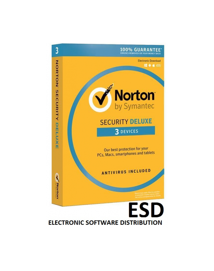 Symantec ESD Norton Sec.DELUX PL ESD 1U 3Dvc 1Y  21358337 główny