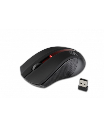 Rebeltec Bezprzewodowa mysz optyczna, GALAXY Black/red, powierzchnia gumowana
