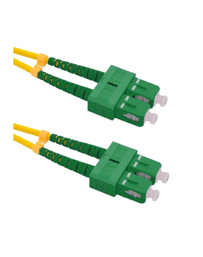 Qoltec Patchcord światłowodowy SC/APC-SC/APC | SM | 9/125 | G652D | 1m główny