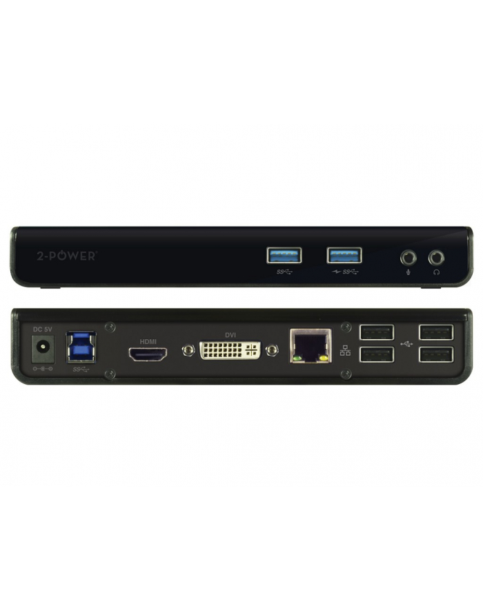2-Power Stacja dokująca USB 3.0 Dual Display główny