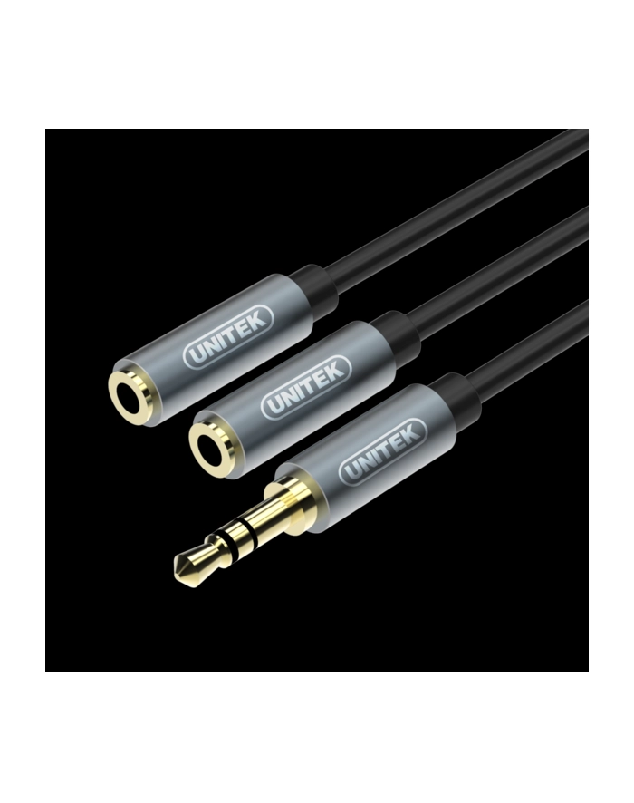 Unitek KABEL MiniJack 3,5mm(M) -2x 3,5mm (F), Y-C956ABK główny