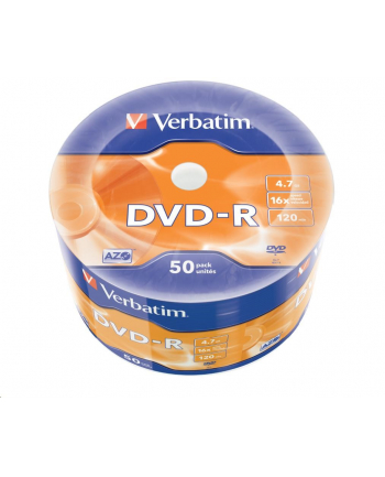 Verbatim DVD-R 16x 4.7GB 50P SP Matt Silver Wrap 43788