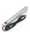 Digitus Listwa zasilająca PDU 19' RACK, 9 gniazd Typ E, wtyk C14, kabel 2m, aluminiowa, włącznik - nr 11