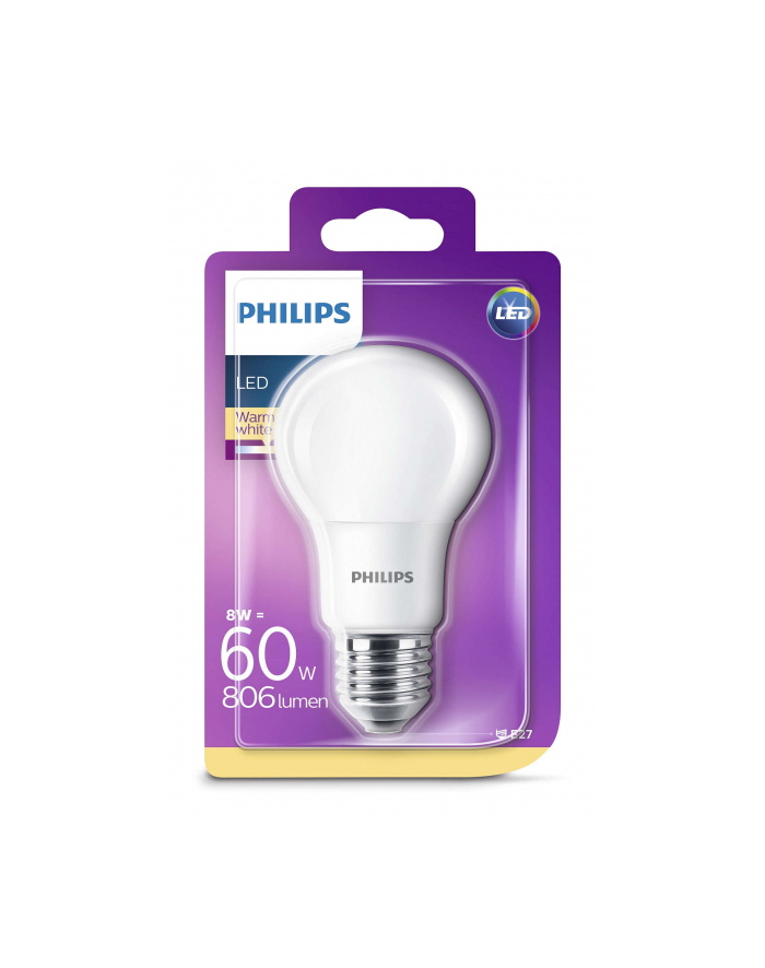 Philips Lighting Philips LED 60W A60 E27 WW 230V FR ND 1BC/4 główny