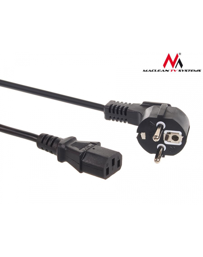 Kabel zasilający 3 pin 1,5M wtyk EU Maclean MCTV-691 główny