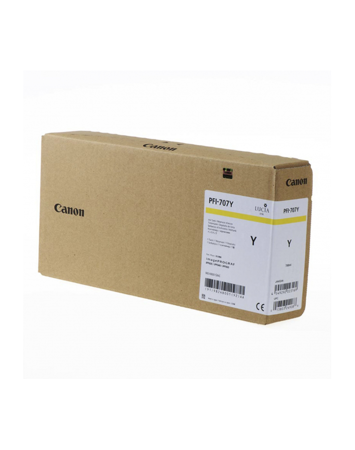 Tusz Canon PFI-707Y yellow | 700ml | iPF 830/840/850 główny