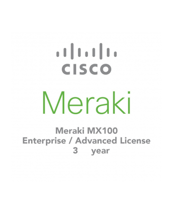Cisco Systems Cisco Meraki MX100 Advanced Security License and Support, 3 Years
