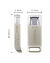 TRANSCEND USB Flash Disk JetFlash®850S OTG, 32GB, USB 3.1 Type-C, Silver (R/W 130/30 MB/s) - nr 23