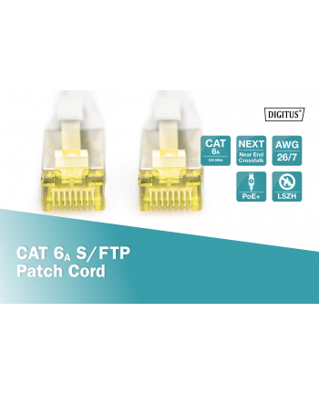 Kabel Digitus  patch-cord S-FTP, CAT.6A, szary, 1,0m, 15 LGW