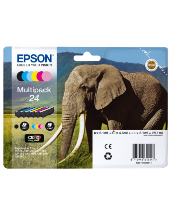 Zestaw tuszów Epson Multipack 6-colours 24 Claria Photo HD Ink | 29,1 ml