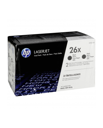 Toner  26X Black 9k Dual Pack CF226XD