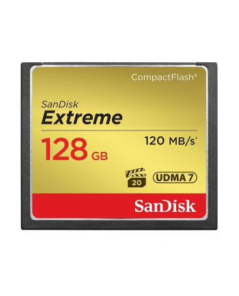 FOTO AKCESORIA SanDisk Extreme CF 128 GB 120 MB/s zapis 85 MB/s UDMA7