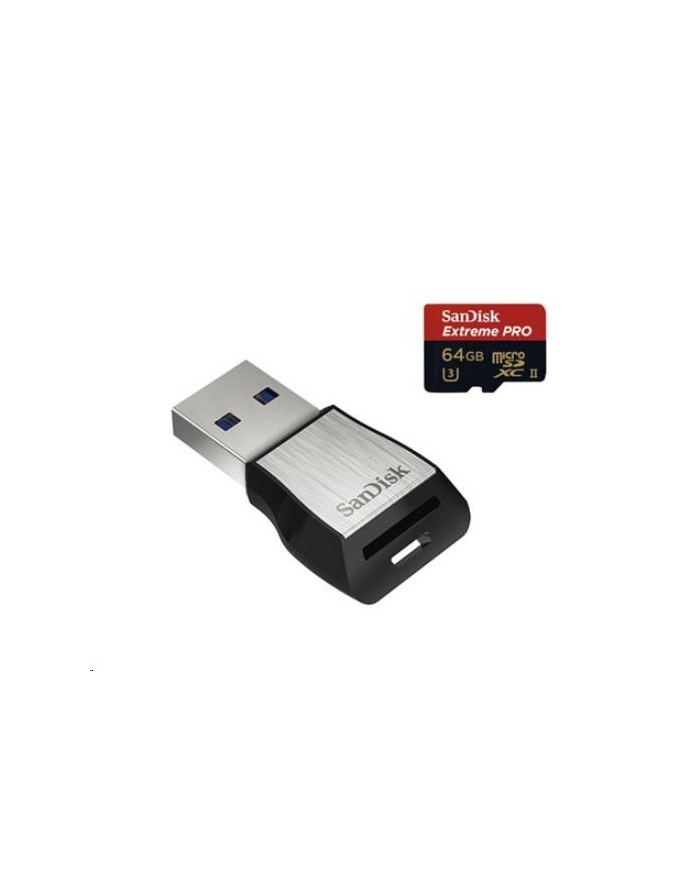 FOTO AKCESORIA Sandisk Extreme Pro microSDXC 64 GB 275 MB/s Class 10 UHS-II U3 + USB 3.0 čtečka główny
