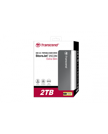 TRANSCEND zewnętrzny HDD 2,5'' USB 3.0 StoreJet 25C3N, 2TB, Ultra Slim
