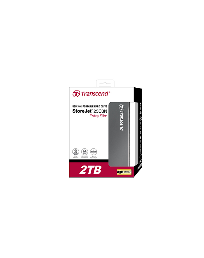 TRANSCEND zewnętrzny HDD 2,5'' USB 3.0 StoreJet 25C3N, 2TB, Ultra Slim główny