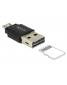 Delock Czytnik kart Micro USB OTG + męskie złącze USB 2.0 A - nr 11