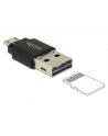 Delock Czytnik kart Micro USB OTG + męskie złącze USB 2.0 A - nr 1