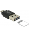 Delock Czytnik kart Micro USB OTG + męskie złącze USB 2.0 A - nr 8
