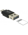 Delock Czytnik kart Micro USB OTG + męskie złącze USB 2.0 A - nr 9