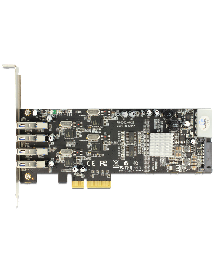 Delock Karta PCI Express x4 > 4 x zewnętrzne USB 3.0 Quad Channel główny