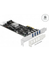 Delock Karta PCI Express x4 > 4 x zewnętrzne USB 3.0 Quad Channel - nr 31