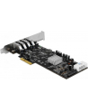 Delock Karta PCI Express x4 > 4 x zewnętrzne USB 3.0 Quad Channel - nr 32