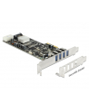 Delock Karta PCI Express x4 > 4 x zewnętrzne USB 3.0 Quad Channel - nr 5