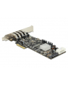 Delock Karta PCI Express x4 > 4 x zewnętrzne USB 3.0 Quad Channel - nr 6