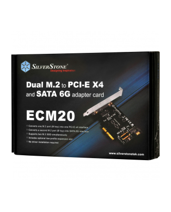 SilverStone SST-ECM20 - SATA M.2 Controller - 2x M.2