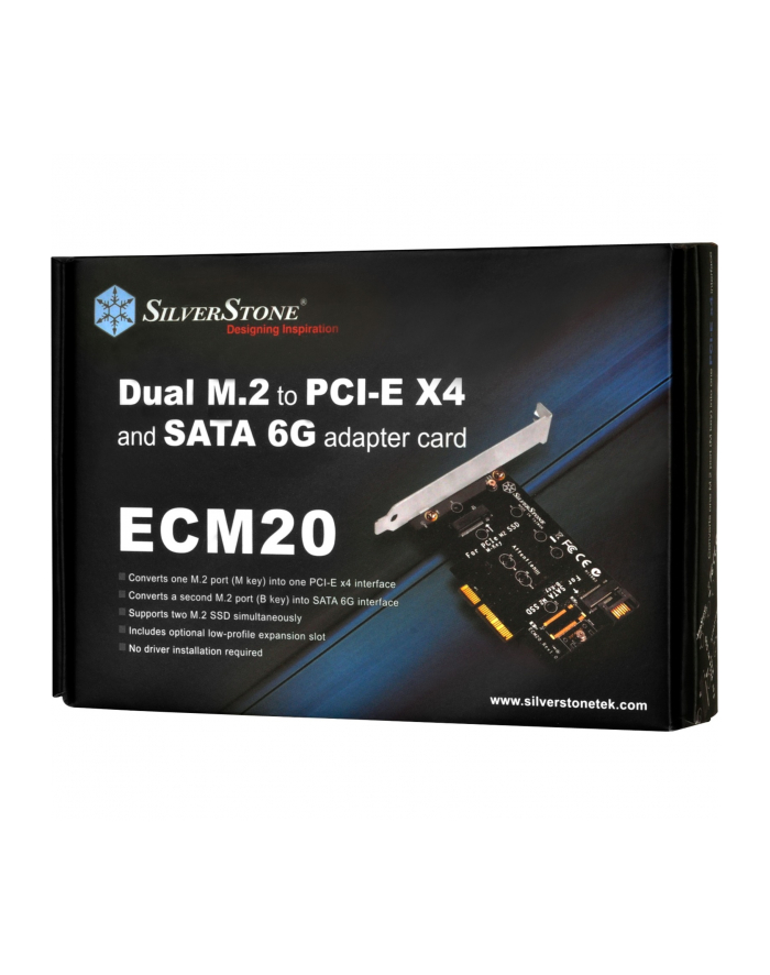 SilverStone SST-ECM20 - SATA M.2 Controller - 2x M.2 główny