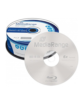 MediaRange BD-R DL 50 GB, Blu-ray - Rolka 25szt