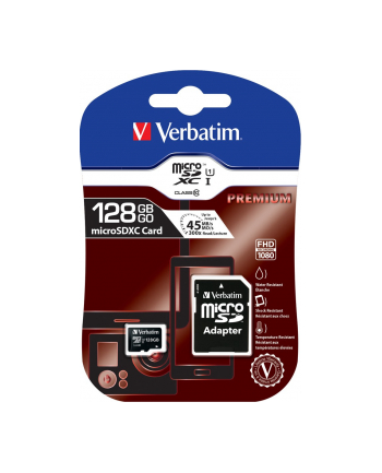 Verbatim Micro SDXC 128GB Class10 UHS-I + Adapter